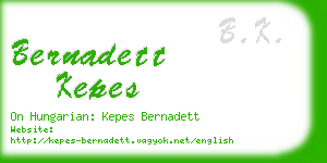 bernadett kepes business card